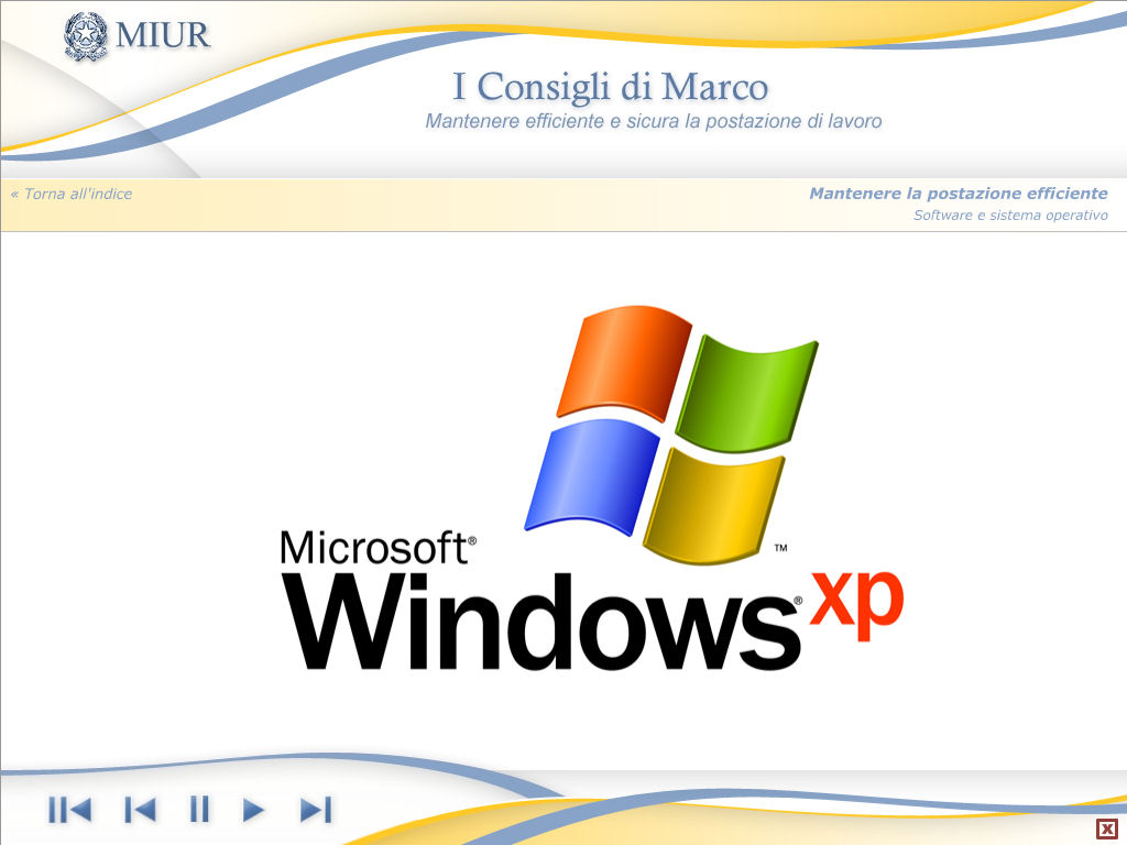 Il logo di Windows XP in una sequenza dell'animazione